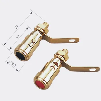 

Wholesale 600pcs/lot Binding Post Speaker Terminal Spring Cable HIFI Audio Amplifier with gold plated NCT003