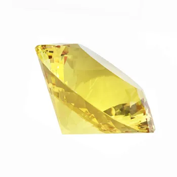 

100mm 1pcs Topaz Multifaceted Crystal Glass Diamond Fengshui Paperweight For Diy Decoration Wedding Anniversary Hot Sales