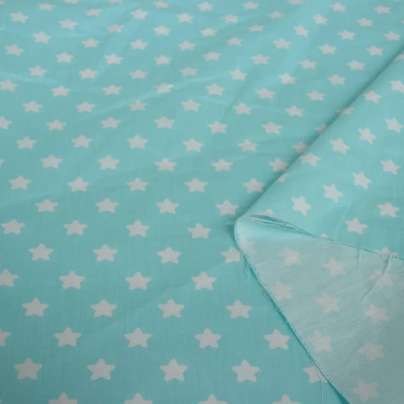 160 см* 50 см детская хлопковая ткань розовый белый серый Аква Радуга конус Единорог звезды ткань для комплект кровати «сделай сам» Подушка лоскутное шитье - Цвет: aqua stars