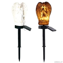 Solar Powered Lawn Lamp LED Light Waterproof Outdoor Angle-Statue Lantern Decor For Yarn Garden