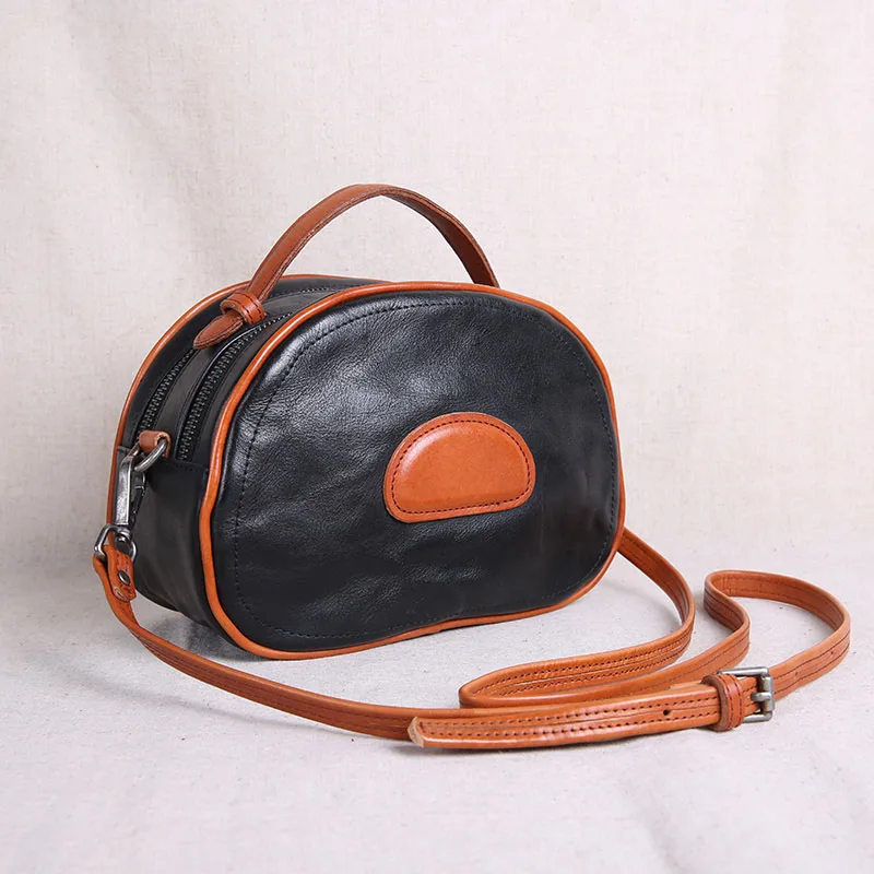AETOO Handmade leather mini handbag small bag hand bag shoulder Messenger bag retro leather small bag new style