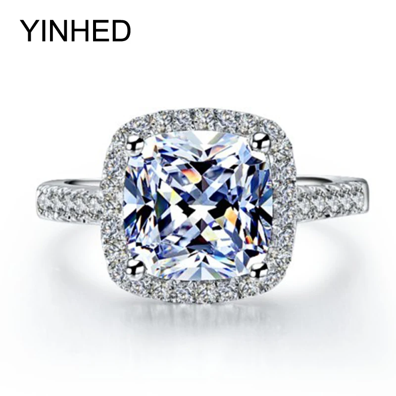 YINHED Hot Sell Wedding Rings for Women 3 Carat Princess