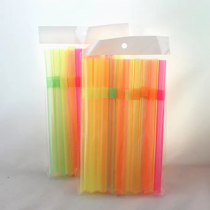 100X-2000X Mix Color Large Drinking Straws For Bubble Tea Smoothie Milkshake