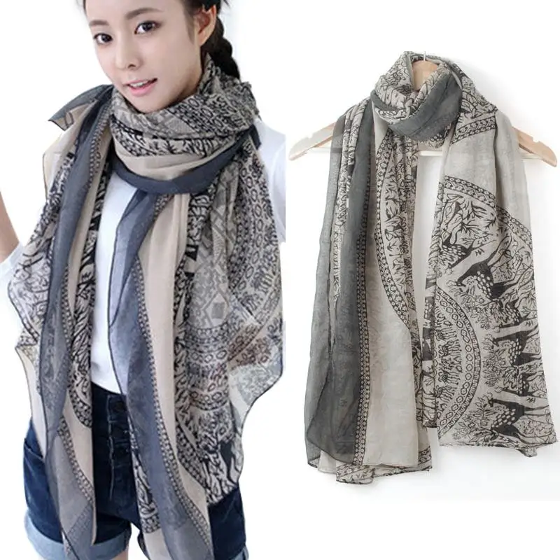 Hyy Scarf Winter Cotton And Linen Scarves Vintage British Classic Warm Shawl
