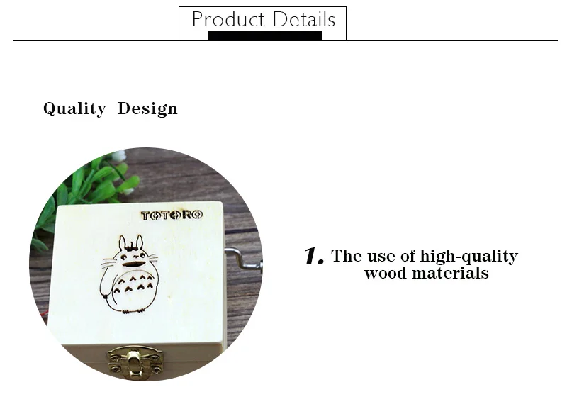 Деревянная музыкальная шкатулка из мультфильма Тоторо, музыкальные коробки из аниме, музыкальные коробки с рукояткой, музыкальные коробки для рождества, дня рождения, студентов, креативные подарки, детские игрушки