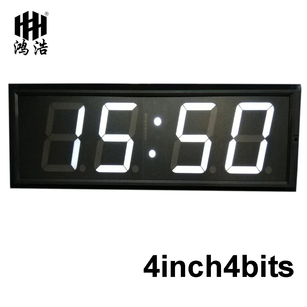 HongHao " светодиодные часы обратного отсчета и секундомер и часы белого цвета часы и минуты ИК дистанционное управление алюминиевый Casese(HIT4-4W