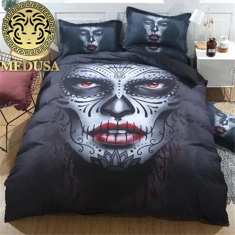 

Medusa 3D bloody mary bed set single double bed king queen single size duvet/doona cover set