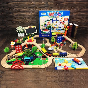 

Wooden Trains Track Toys Set Magical track Thom and Friends Station Bridge Accessories Railway Model Brio Toys for Children