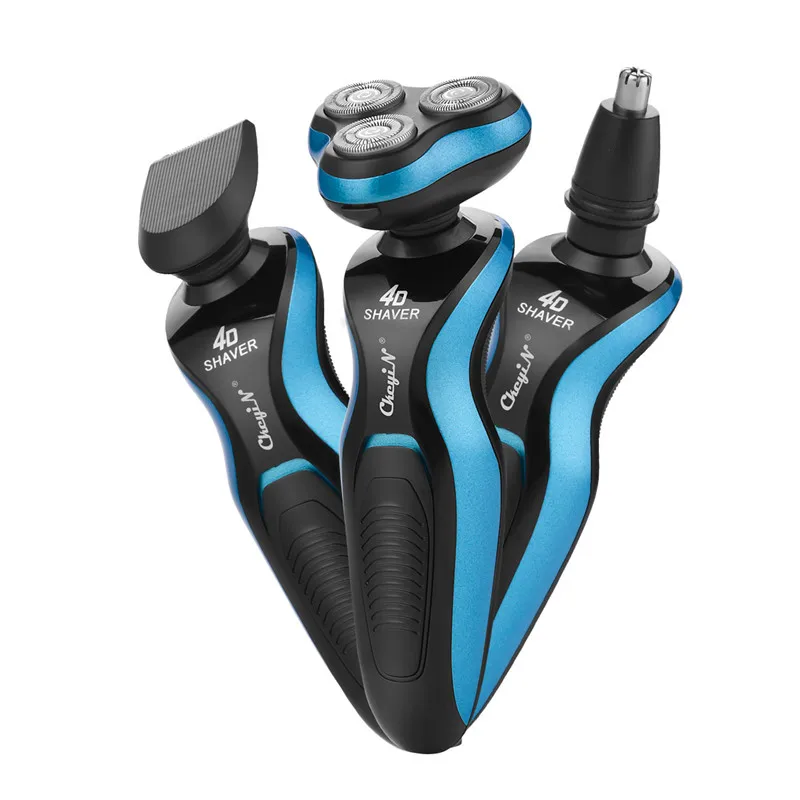 Achat 3 en 1 rasoir électrique Triple lame rasoir hommes tondeuse Rechargeable rasage 4D tondeuse à barbe professionnelle rasoir tondeuse de nez