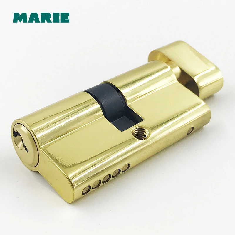 CY002 Security brass Door Lock Cylinder Interior Bedroom Living Lock Handle