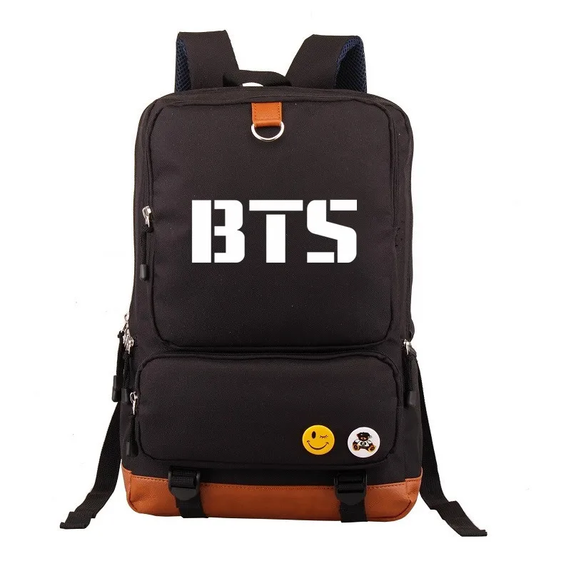

Women backpack BTS Kpop Bangtan boy girl new book bag backpack student book shoulder bag BTS Korean student bag