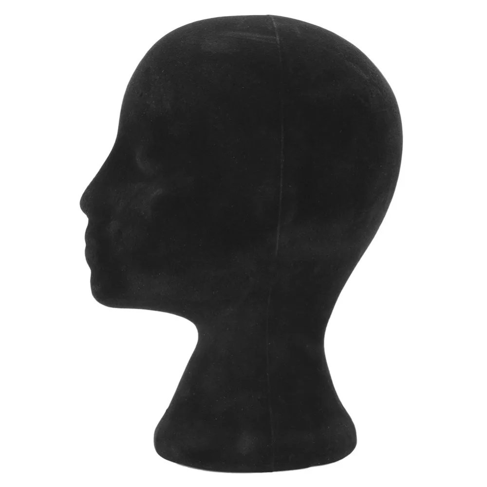 

1 Pc Black Foam Mannequin Head Female Hats Cap Glasses Headphone Display Model Stand Black