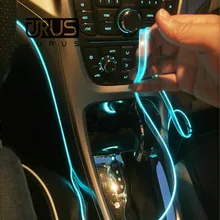 JURUS Universale 1 metro Auto Decorazione 12 v luci Auto Interni Auto Ha Condotto La Luce Al Neon EL Tubo della Fune metallica Line10Colors auto-styling