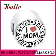 Счастливый День матери эмалевые бусины Подвески для изготовления ювелирных изделий Подходит pulsera breloque pour изготовление ювелирные изделия из Бижу