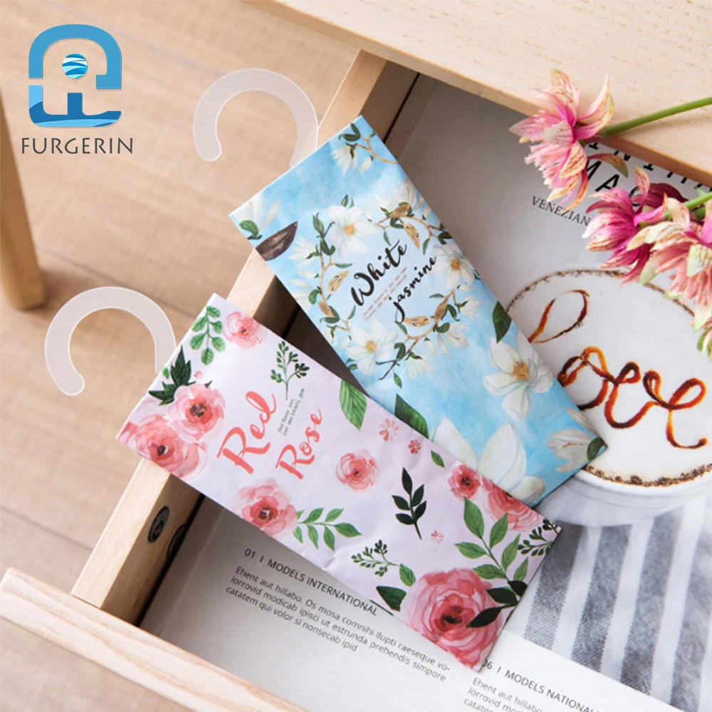 FURGERIN-Natural Air Freshener for Home, Hanging Lavender, Solid Air Refresher Sachets, Paper Bag for Car, Drawer, Wardrobe,