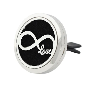 

30mm Stainless Steel Infinity Love Car Aroma Essential Oil Diffuser Car Perfume Locket