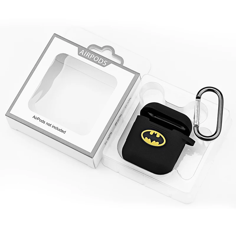 Soft Silicone Case For Apple Airpods 1 2 / i9S/i10/i10s/i10 max/i11/i12/i13 Tws Shockproof Cover Batman AirPods Earphone Cases