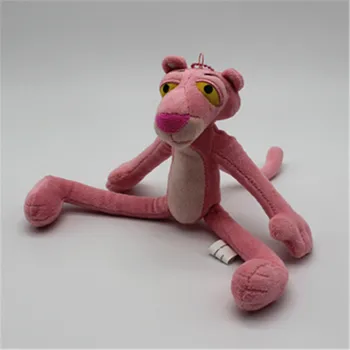 

1pcs 25cm=9.8inch super cute cartoon pink panther plush pendant key chain leopard plush stuffed animal doll bag pendant toys