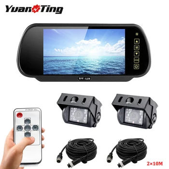 

YuanTing Adjustable Menu Button 7 Inch Car Monitor + Backup Camera Bus Truck Rear View Reverse IP68 Waterproof IR Night Vision