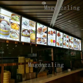 

10Units Ultra Slim A2 Aluminum Snap Frame LED Edge-lit Menu Light box,LED Shop Signs for Restaurant