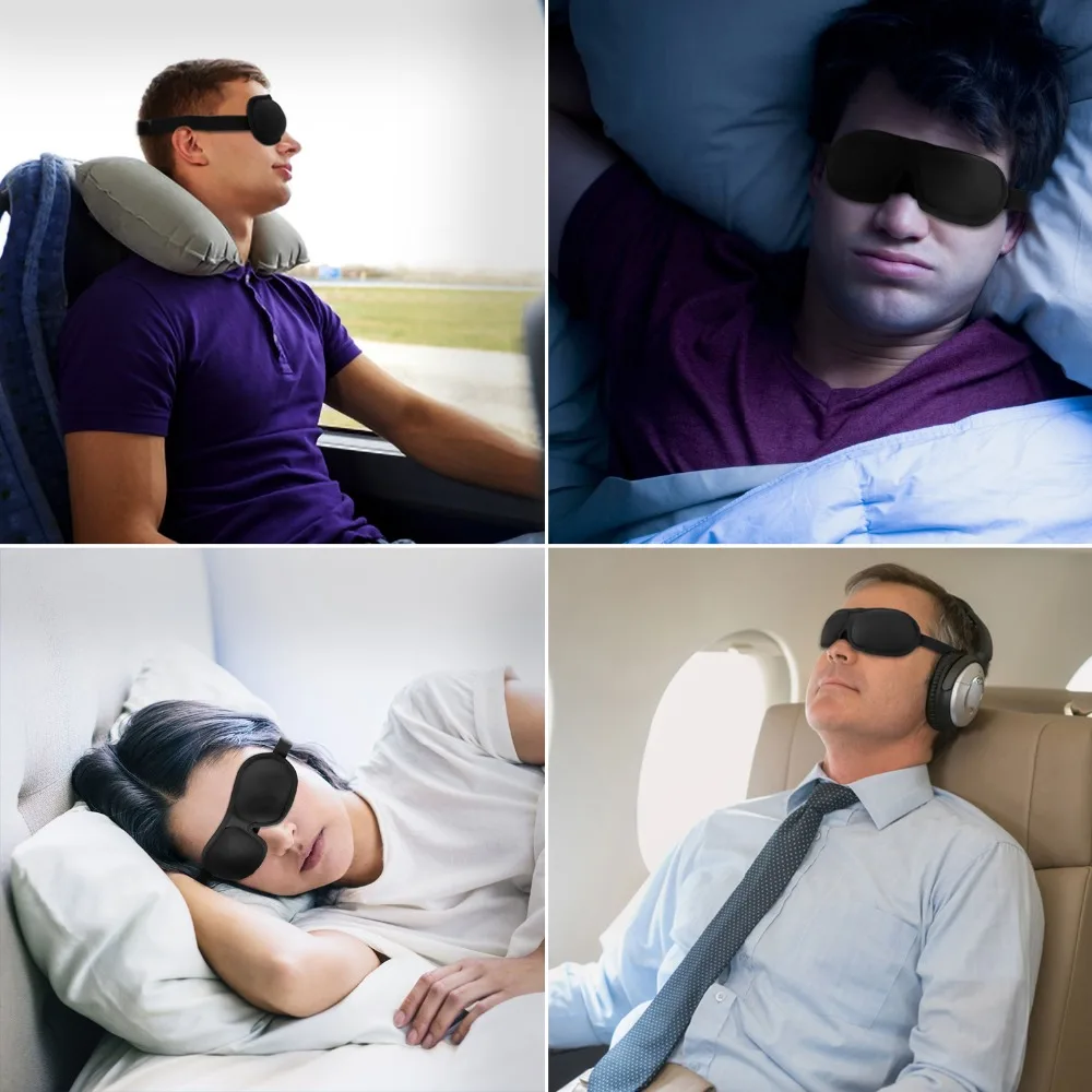 3D спальные маска для глаз Путешествия Отдых помощи глаз маска Обложка спальных снять усталость блокировки света маска для сна