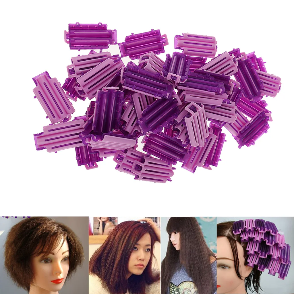 Hot Selling 50 Wave useful Perm Rod Corn Hair Hairdressing Clip Curler Maker Styling DIY Tool high quanlity