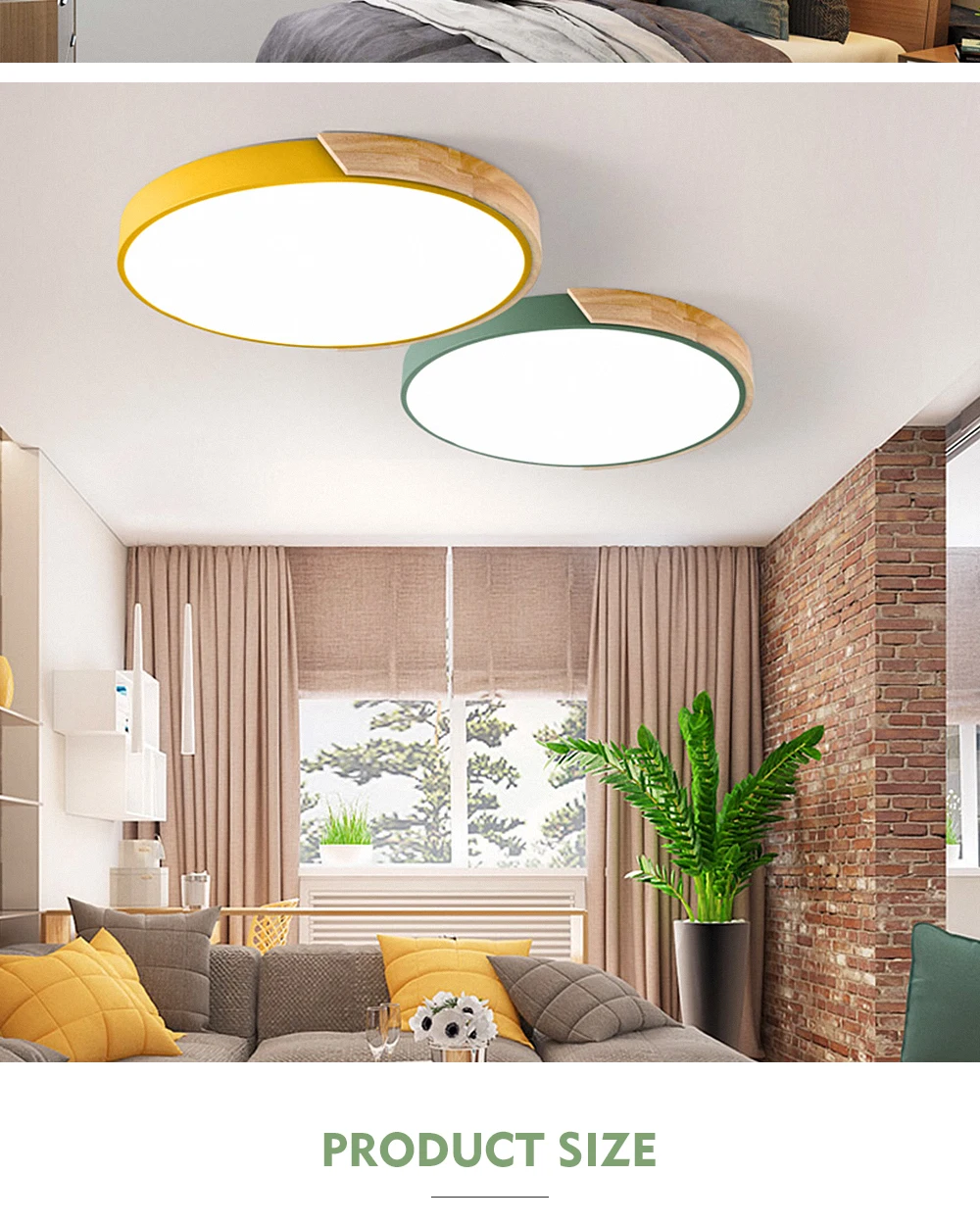 Lâmpada do Teto Levou as Luzes do Tecto Tecto de Madeira Ultra fino de Alta cm de Diâmetro Nordic Dimmable de Madeira Redonda 30 60 Tamanho 5 7 Cores Ferro Arte Macaron 11 Nordic lâmpada de teto de madeira pode