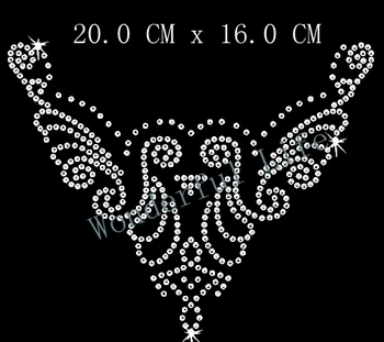

Wonderful life Wholesale free shipping neckline design image for clothing hotfix iron on rhinestone transfer designs for women