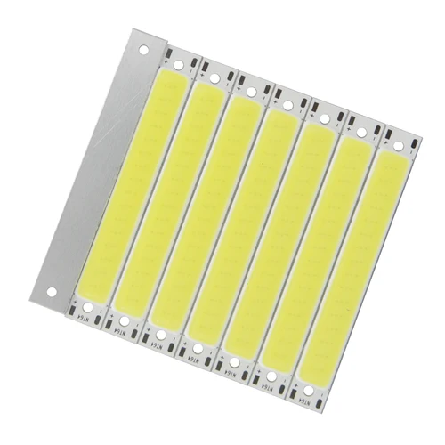 뜨거운 판매 3 v 3.7 v dc 60mm 8mm led cob 스트립 1.5 w 3 w 따뜻한 차가운 흰색 파란색 빨간색 cob led 광원 diy 자전거 작업 램프 6
