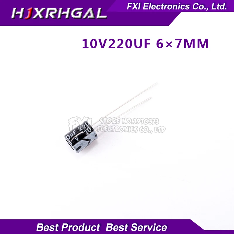 

50PCS 10V220UF 6*7mm 220UF 10V 6*7 Electrolytic capacitor New original