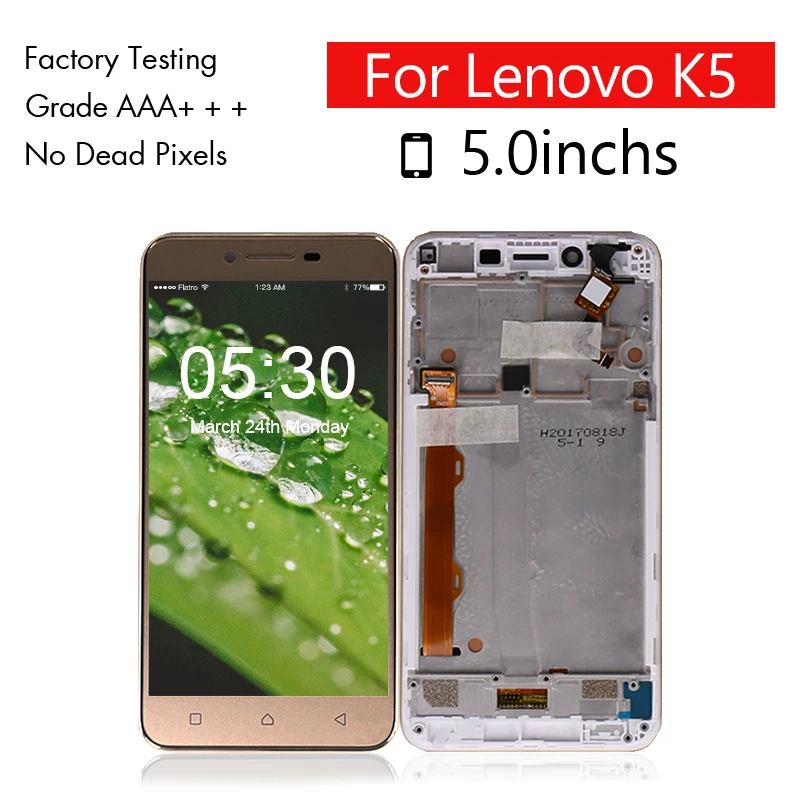 

for Lenovo Vibe K5 LCD With Touch Assembly and Frame Digitizer for Lenovo K5 Display A6020 100% Test Free Shipping