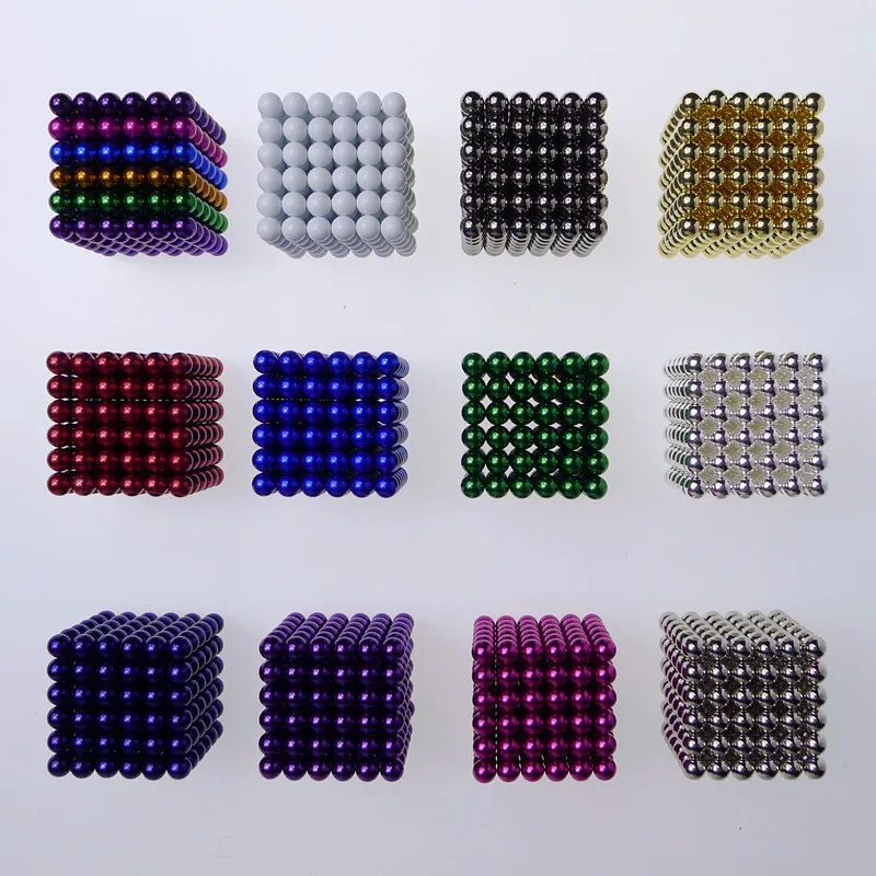 New Style 3/4/5mm 216pcs Square Magic Magnet Magnetic DIY Balls Sphere Neodymium Cube Puzzle Decompression Toy