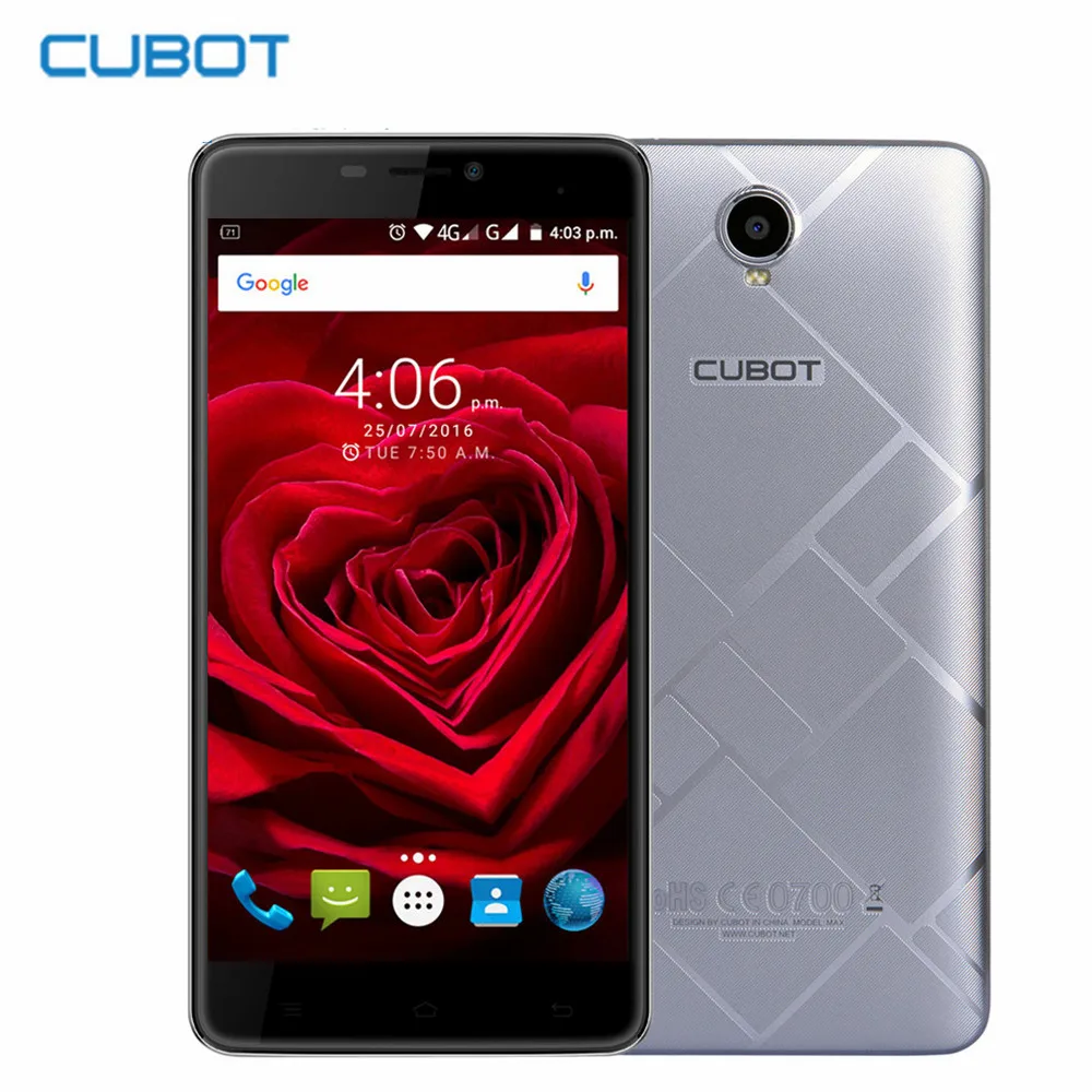 Cubot Max 6 0 inch HD 4G LTE 13 0MP Mobile Phone Android 6 0 MT6753A