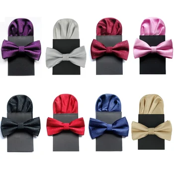 

Mens Stylish Silver Polka Dots Bow Tie Pre-Folded Handkerchief Pocket Square Set RSTIE0060