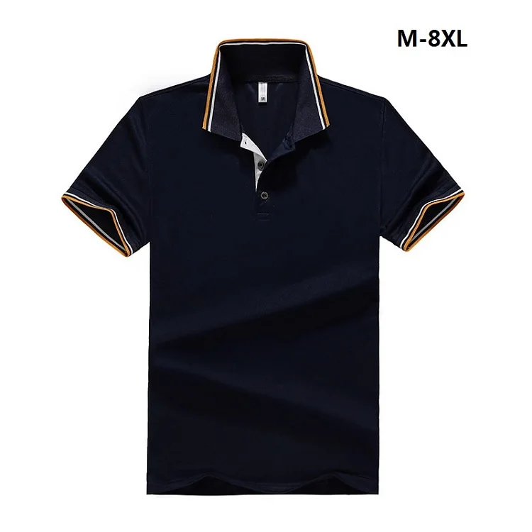 Plus Size M-8XL Eden Park Men's Polo Shirt High Quality Cotton Healthy Breatha Shirts Casual Striped Short Sleeve Polos;YA284