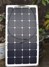 2PCS 100W Solarparts Frosted Surface flexible solar panel solar module for RV/Yacht/Boat/Camping Car 12V solar battery charger.