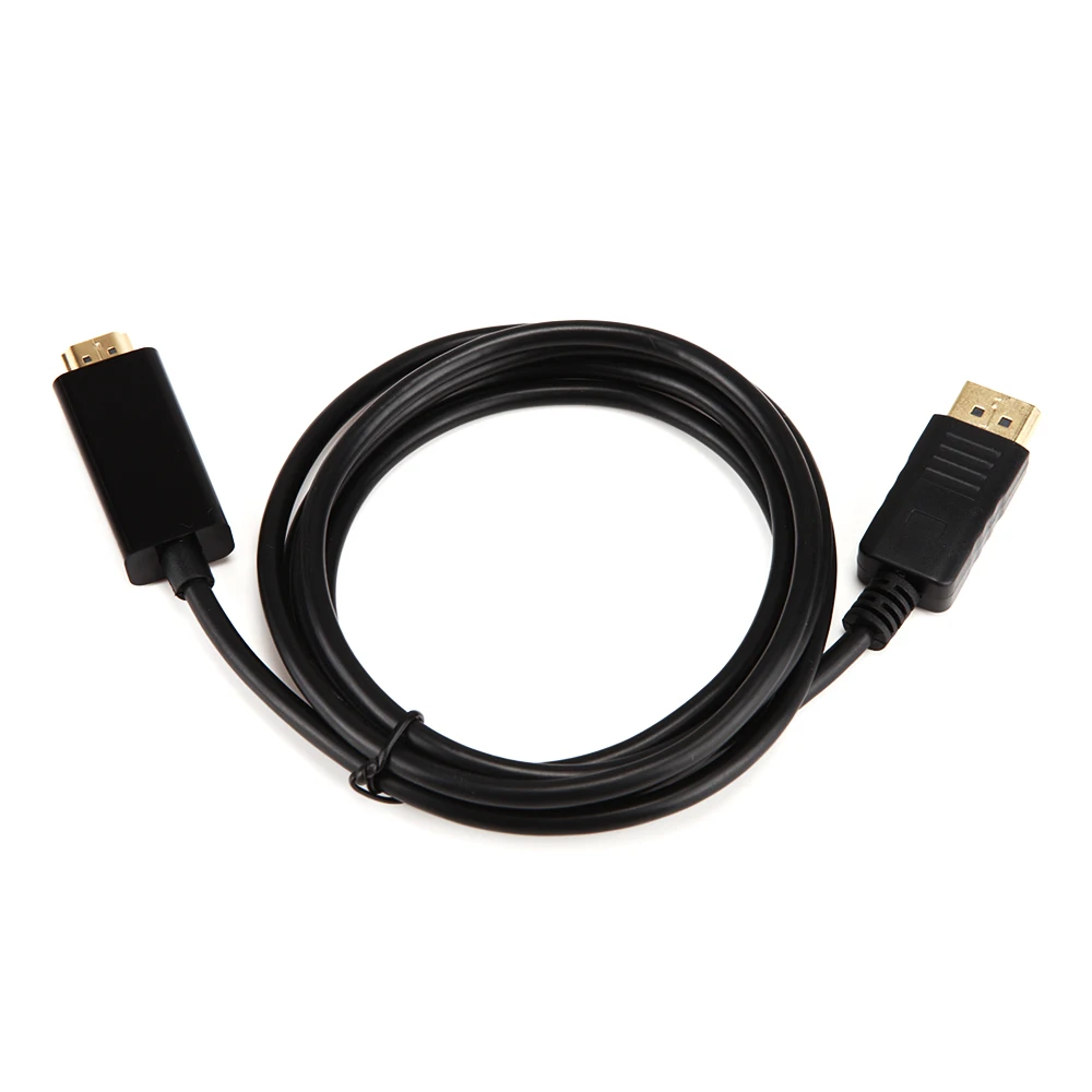 2016 New Advanced circuit design Black Displayport To HDMI way DP Cable