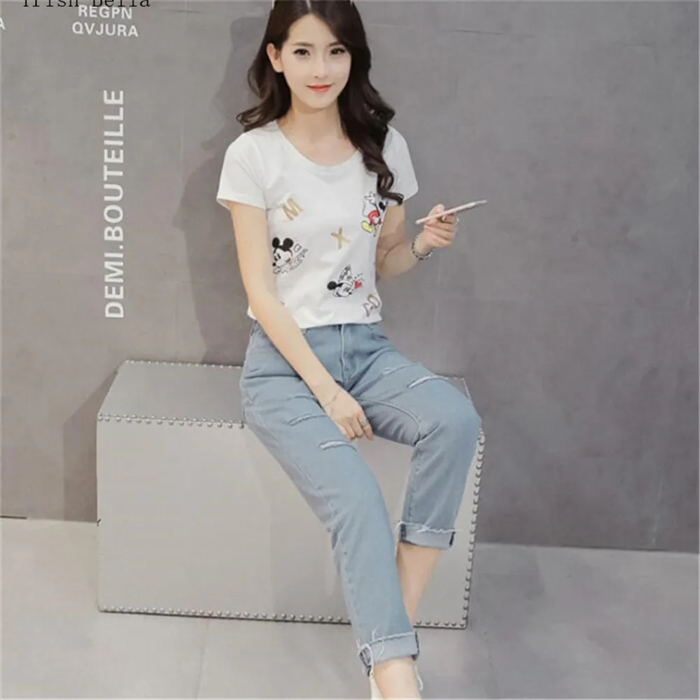 

High waist jeans woman 2017 fashion hole Not fade No pilling All-match Pencil pants beggar look ipped jeans for women jeans
