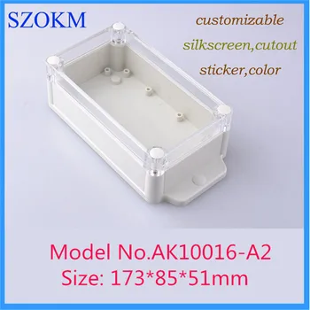 

plastic waterproof enclosure for electronic junction box(1 pcs) 173*85*52mm szomk plastic housing enclosure mounting box