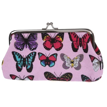 

Women's Ladies Butterflies Printed Coin Purse(pink)