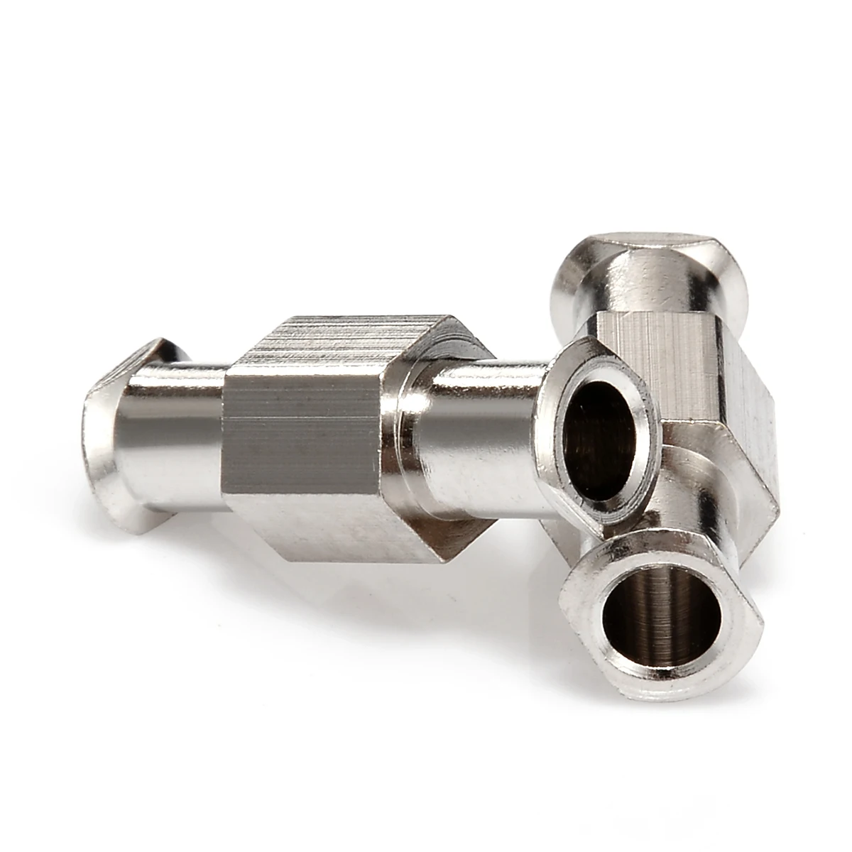 1Pcs 4mm Aperture Luer Lock Adapter Coupler Nickel Plated Brass L-9Z Female to Female Fittings Connector