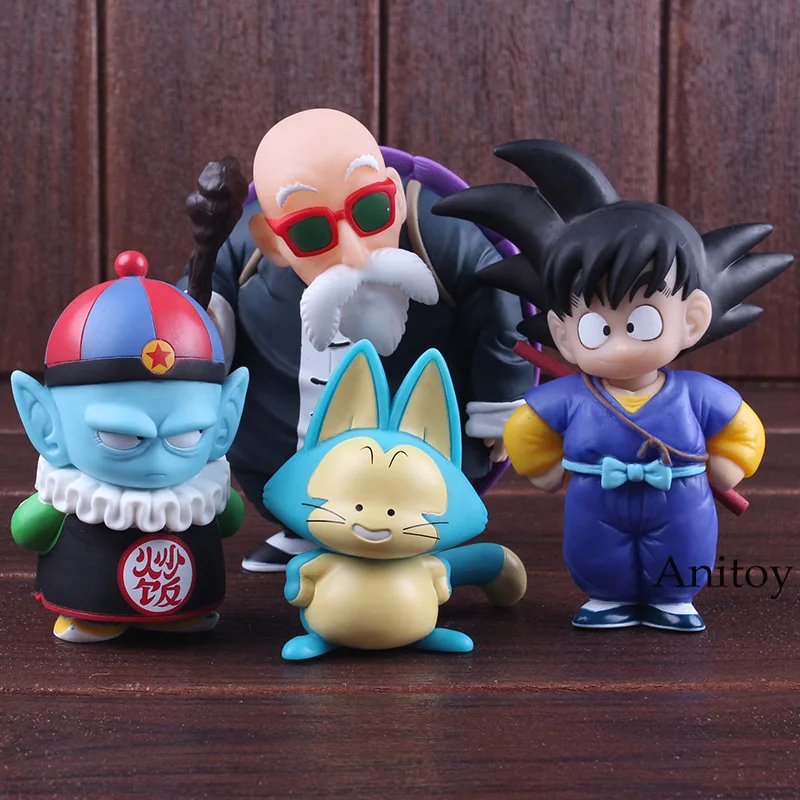 Dragon Ball игрушки Гохан Chiaotzu Puar плов Uranai Баба Мастер Роши Сон Гоку фигурку ПВХ Коллекционные Фигурки 4 шт./компл