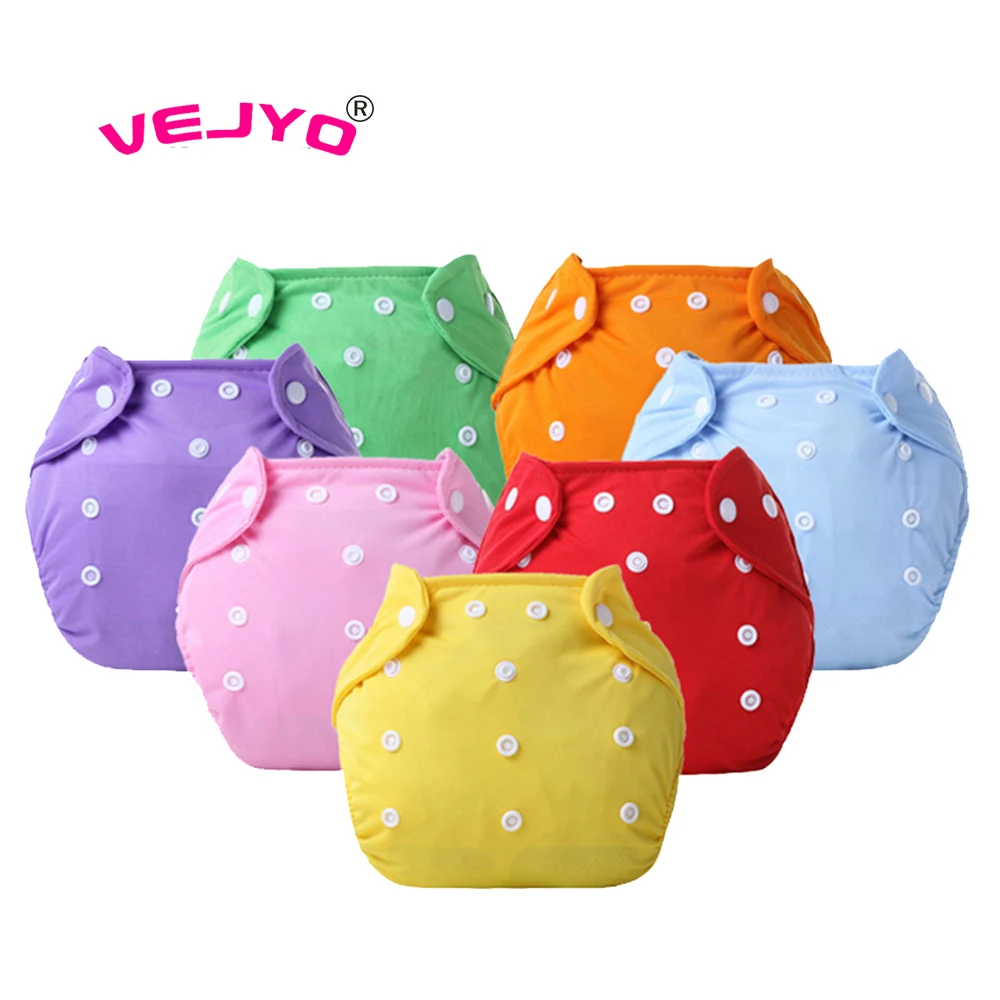 30pcs Baby Solid Color Diapers Cover Washable Waterproof PUL Fabric Baby Cloth Nappy Reusable