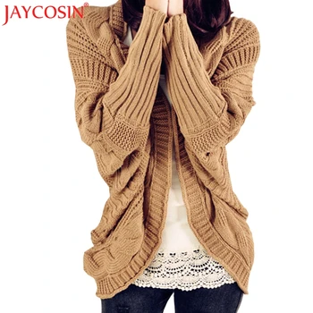 

JAYCOSIN Sweater Coat Women Autumn Knitted Coats Fashion Long Sleeve Batwing Sweaters Y119 Free Shiping
