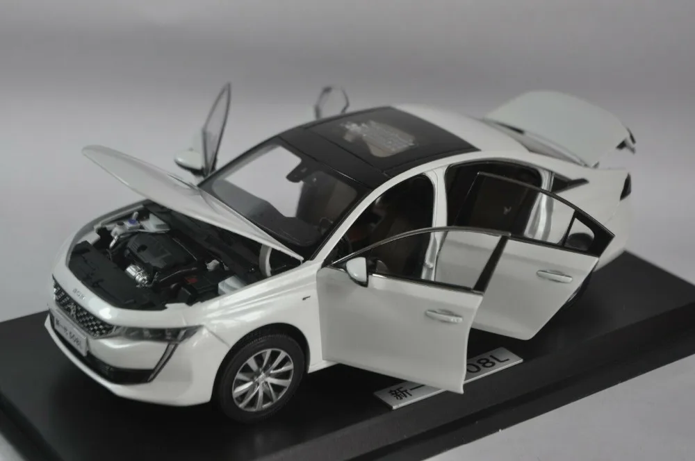 1:18 литая под давлением модель для peugeot 508L 508 белый редкий сплав игрушечный автомобиль миниатюрная Коллекция подарков