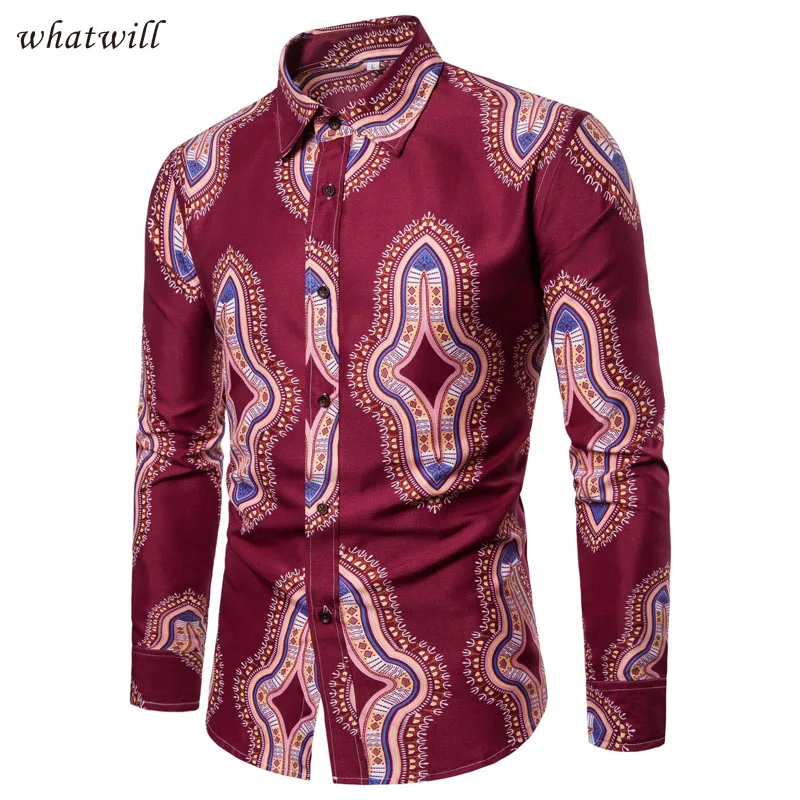 Новая мода 3d африканская одежда Повседневная африканская одежда хип-хоп печатные рубашки для фитнеса африканские платья для женщин/мужчин - Цвет: c68 wine