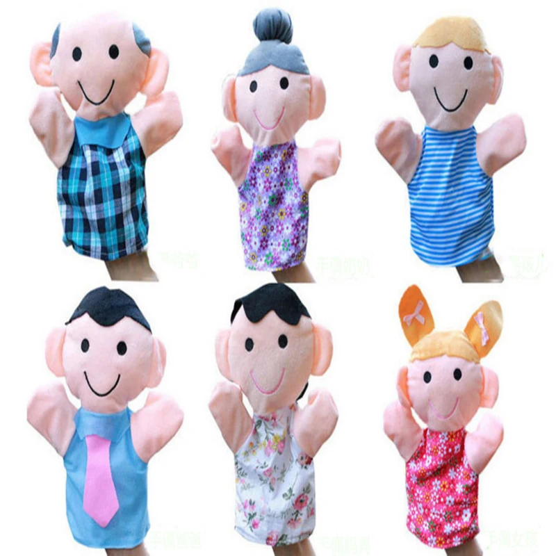 Skyleshine Grandparents Mom Dad Family Members Children Hand Puppet
