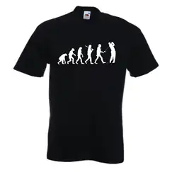 Эволюция обезьяны к человеку Гольф Футболка Гольфист футболка Размеры S-XXXL Новые футболки Забавные футболки новые унисекс
