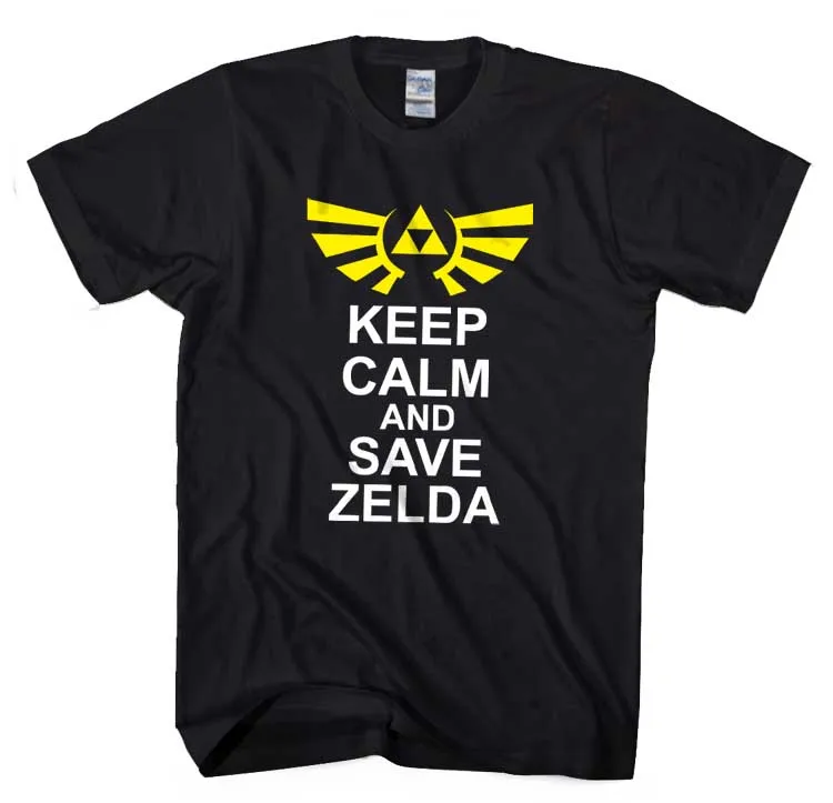  Nintendo The Legend of Zelda T-shirt  Link keep calm and save zelda T Shirt Short Sleeve Tees Men Women Tops