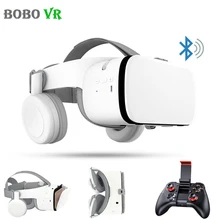 Caixa de papelão do google dos smartphones sem fio de bluetooth com controlador bobovr z6 3d óculos de realidade virtual